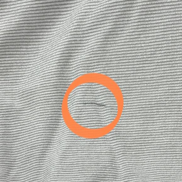 Van Heusen Polo Shirt Mens Size L Gray White Classic Fit Short Sleeve FLAW - Picture 5 of 7